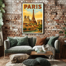 Paris Vintage Travel Poster PosterGoat