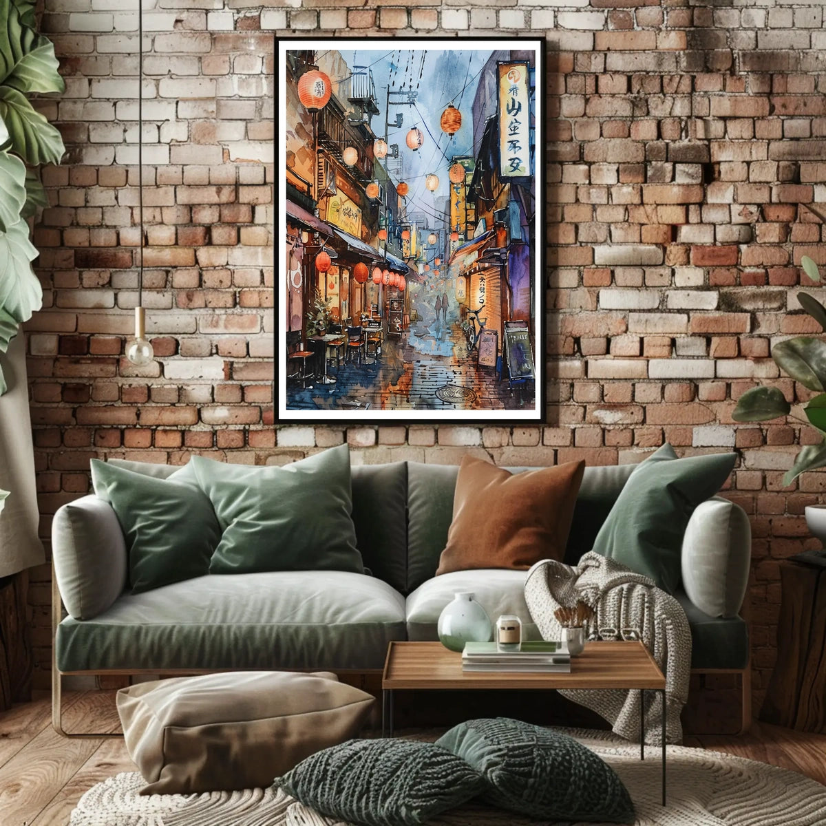 Lantern-Lit Alleyway Poster
