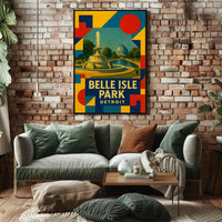 Belle Isle Park Detroit Scenic Art Poster