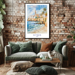 Sitges, Spain Coastal Charm Poster
