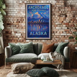 Anchorage And Denali Alaska Poster