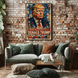 Patriotic Abstract Political Figure Art Poster 2025