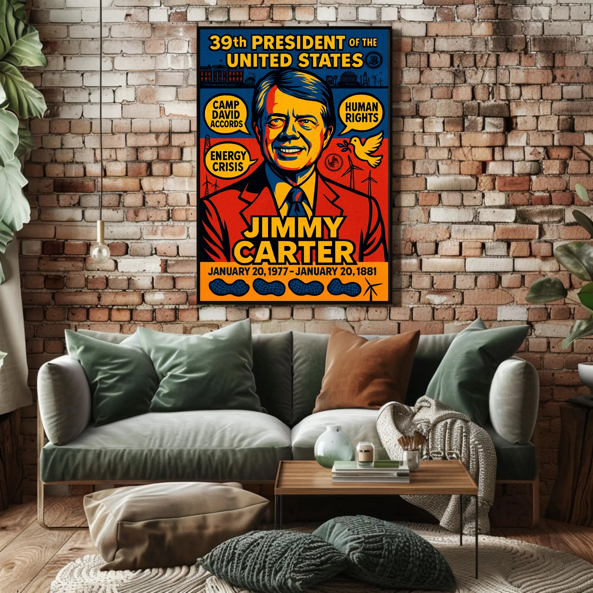 Jimmy Carter United States Leader Artistic Wall Poster