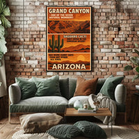 Grand Canyon Arizona Vintage Travel Poster