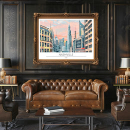 Vibrant Cityscape of Nashville Poster PosterGoat