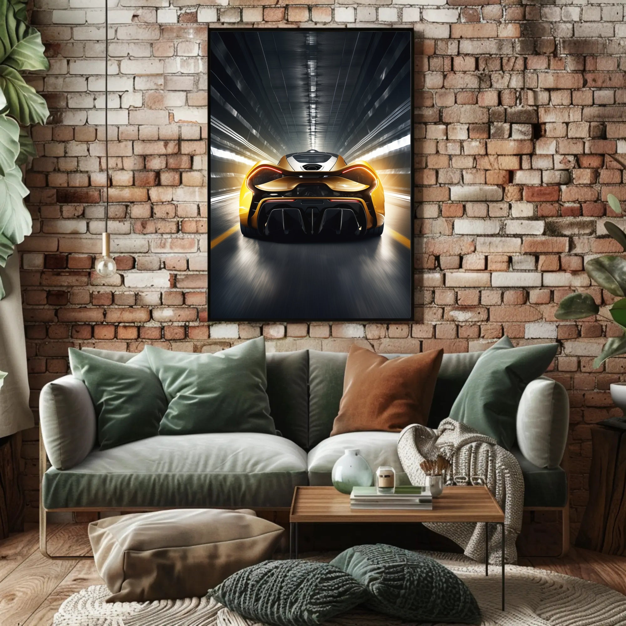 High-Performance Sports Car Futuristic Sci-Fi Poster