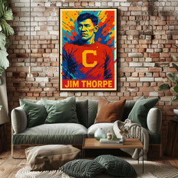 Jim Thorpe Iconic Athlete Poster