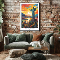 Rio de Janeiro Sunset Poster PosterGoat