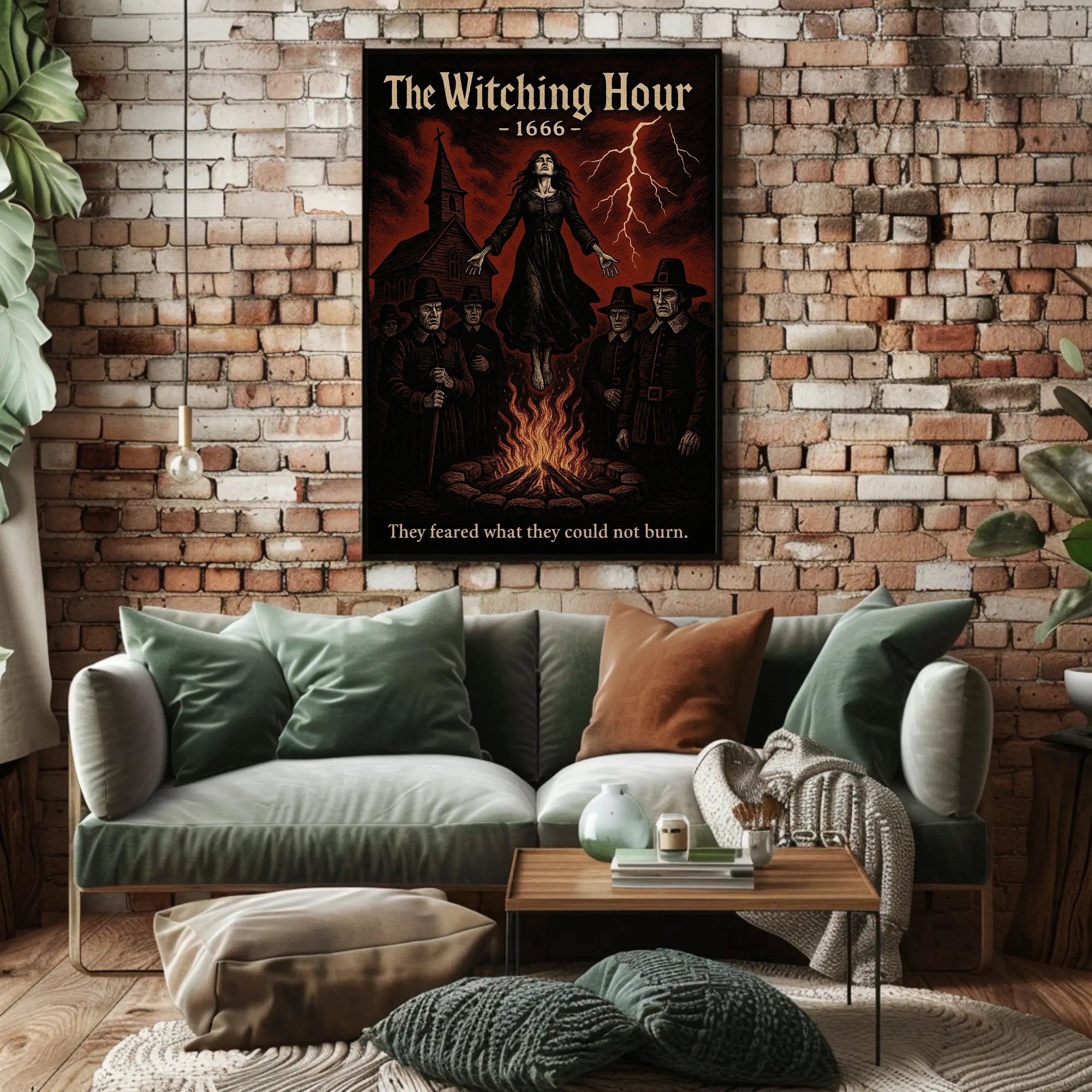 Witch Trial Levitation: Haunting Historical or Presidential Poster