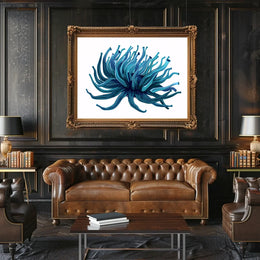 Vibrant Sea Anemone Modern Abstract Art Poster