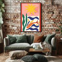 Ocean Scene Poster Vibrant Coastal Wall Art Print