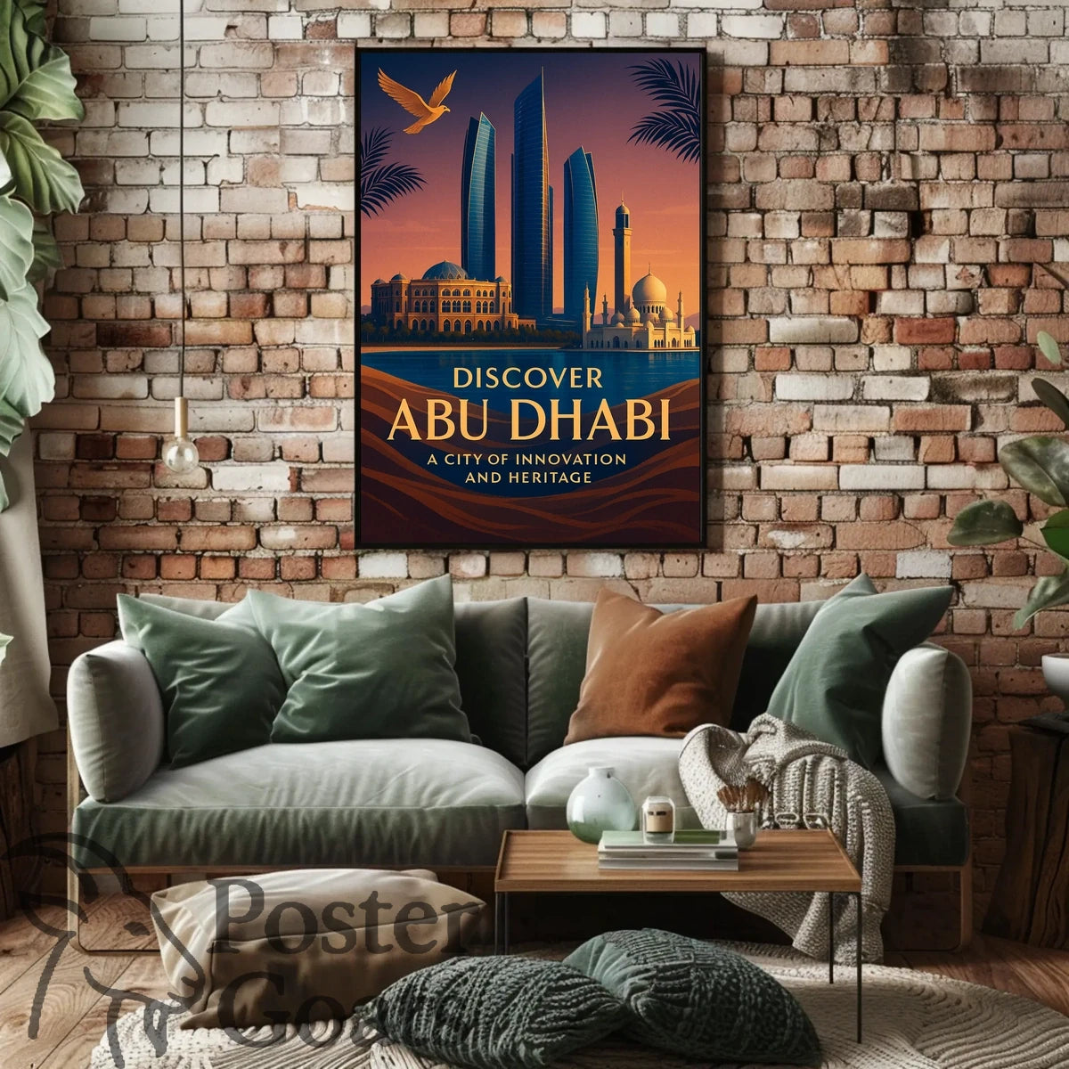 Abu Dhabi Skyline Modern Cultural or Heritage Poster
