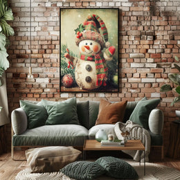 Festive Snowman Delight Poster
