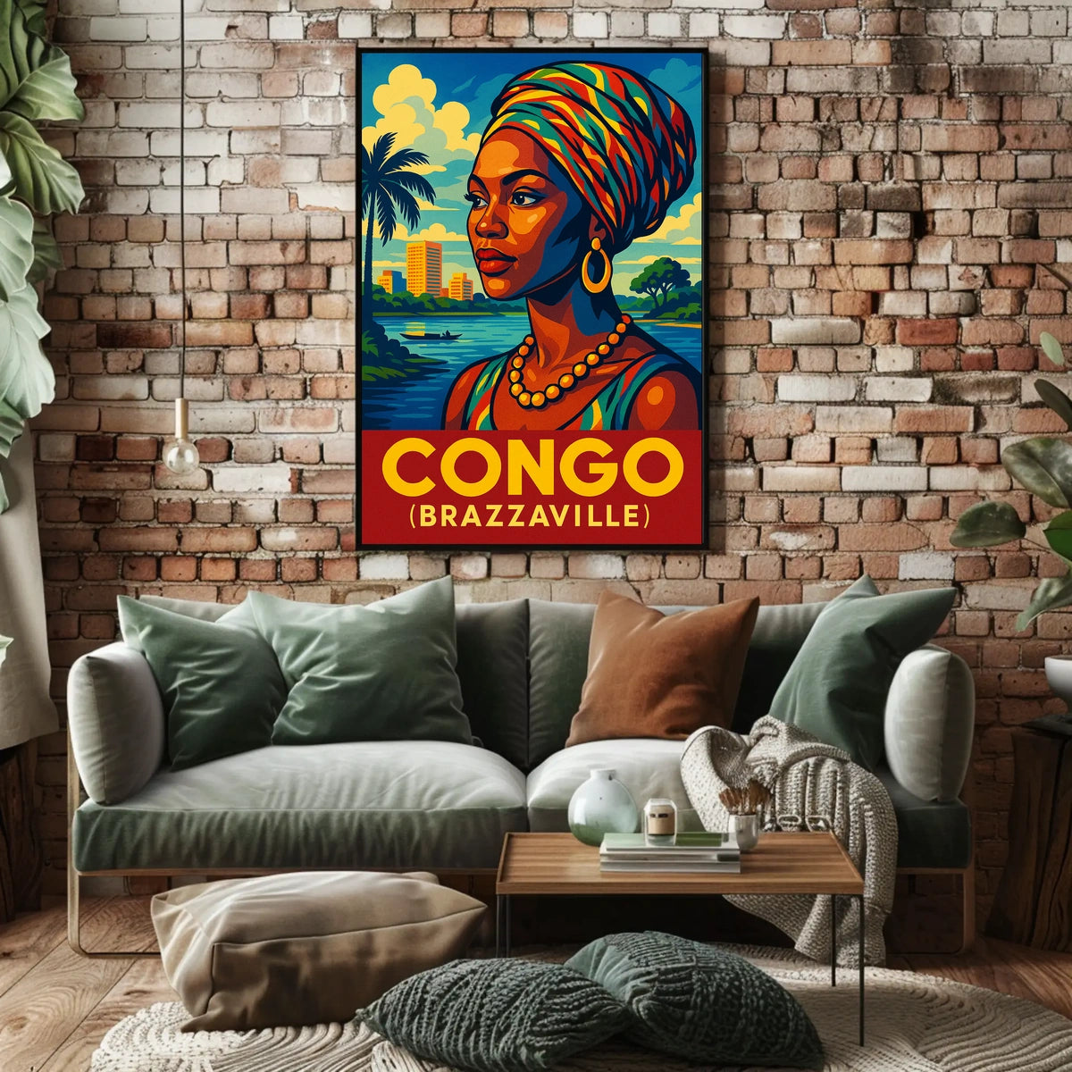 Congo (Brazzaville) Vibrant Portrait Poster