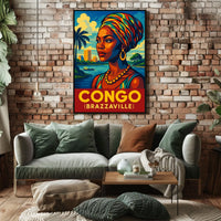 Congo (Brazzaville) Vibrant Portrait Poster