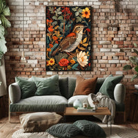 Nature's Harmony Wall Art Print with Bird Design