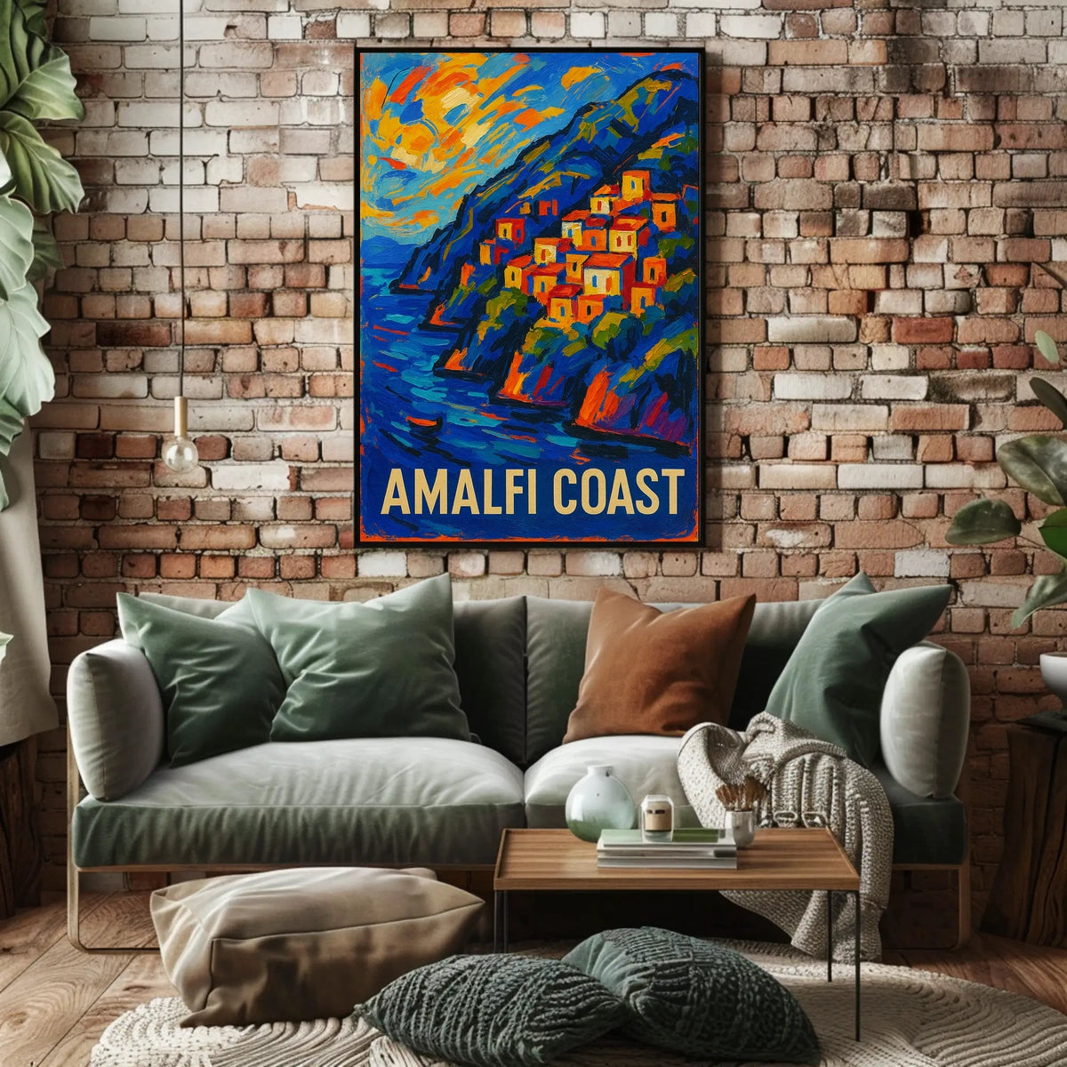 Amalfi Coast Poster 18x24 Coastal Wall Art Decor Print