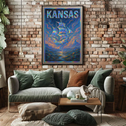 Kansas A Journey Through Art Poster