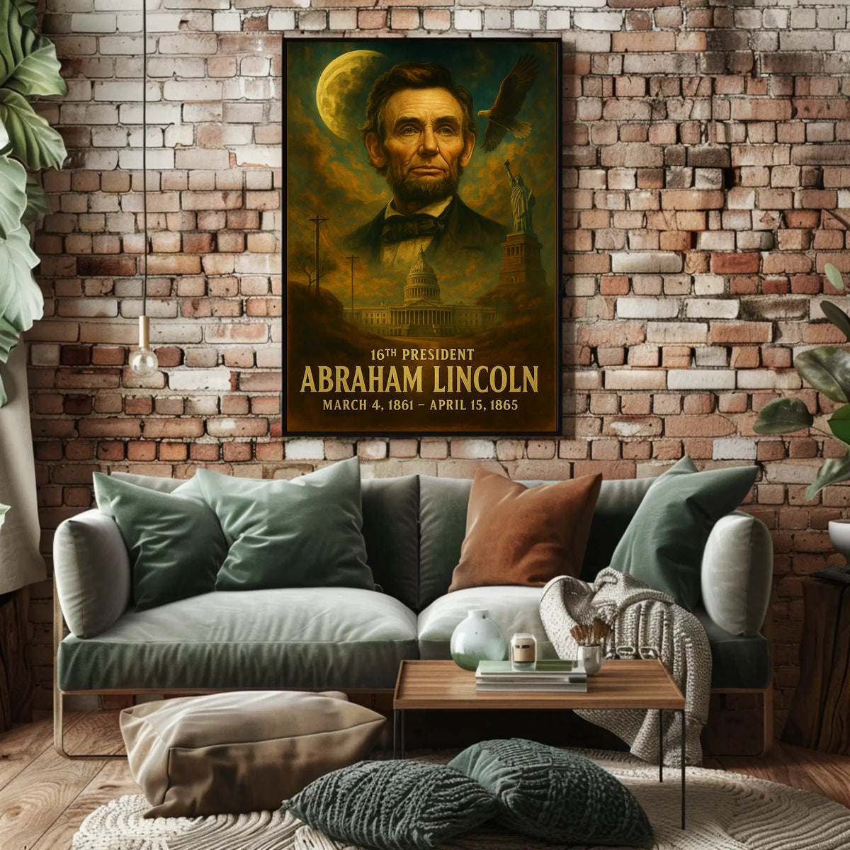 Abraham Lincoln Patriotic Neoclassical Realism Poster