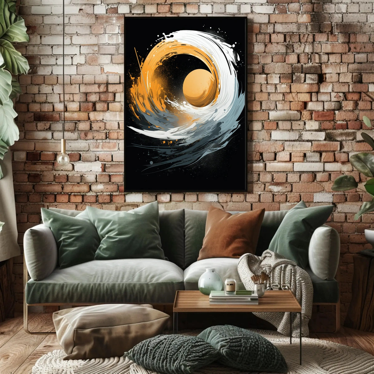 Dynamic Wave Vortex Abstract Art Print Poster