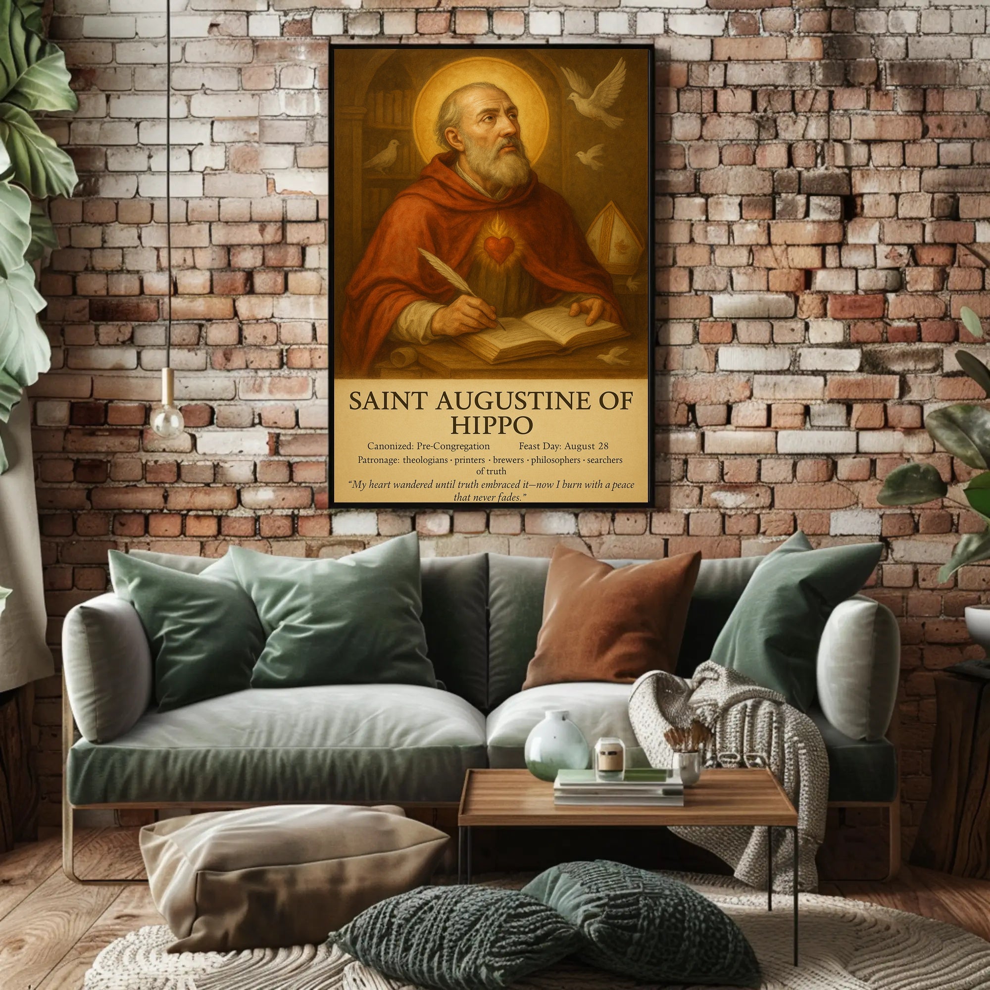 Saint Augustine’s Contemplation: Cultural or Heritage Poster