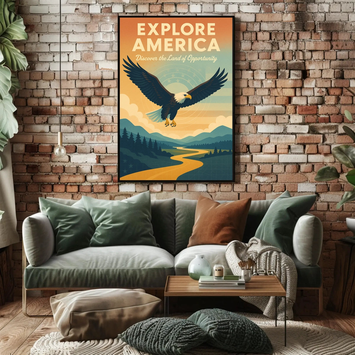 Explore America Discover The Land Of Poster