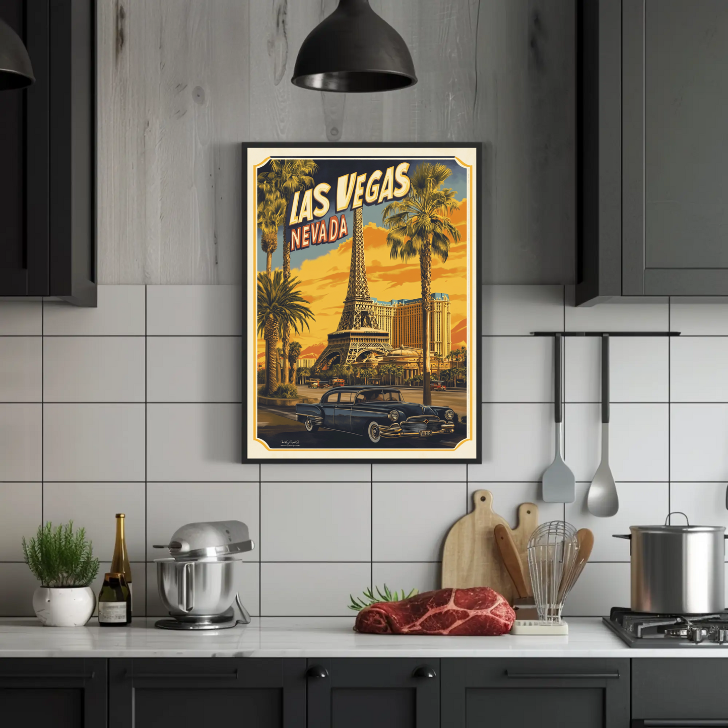 Las Vegas Retro Poster Vintage Style Poster