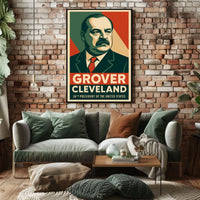 Grover Cleveland Vintage Political Propaganda Poster