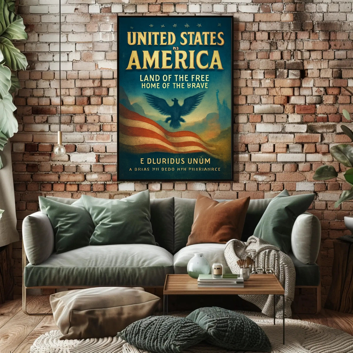 Patriotic Themes Vintage Nostalgic Eagle Poster