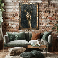 Gothic Romance Skeleton Hand Artistic, Pop Culture Poster
