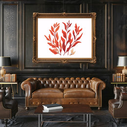 Autumn Leaves Minimalist Art Poster for Home Decor