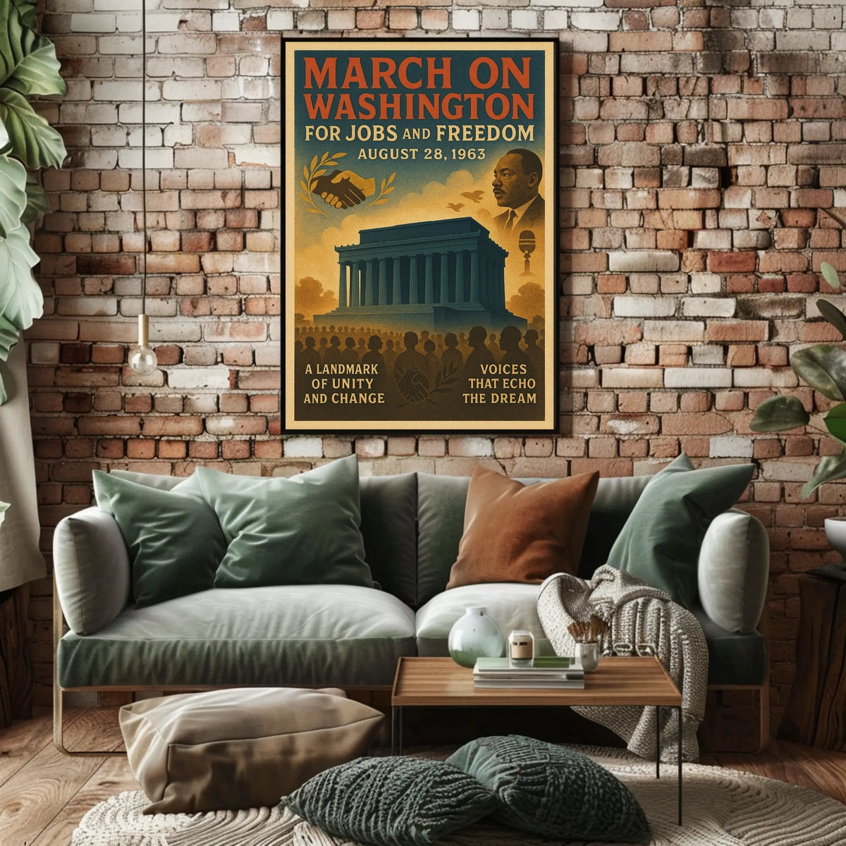 Historic March on Washington Vintage Poster Art