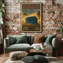 Historic March on Washington Vintage Poster Art