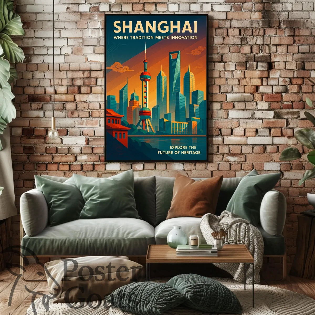 Shanghai: Tradition Meets Innovation Urban or Cityscape Poster