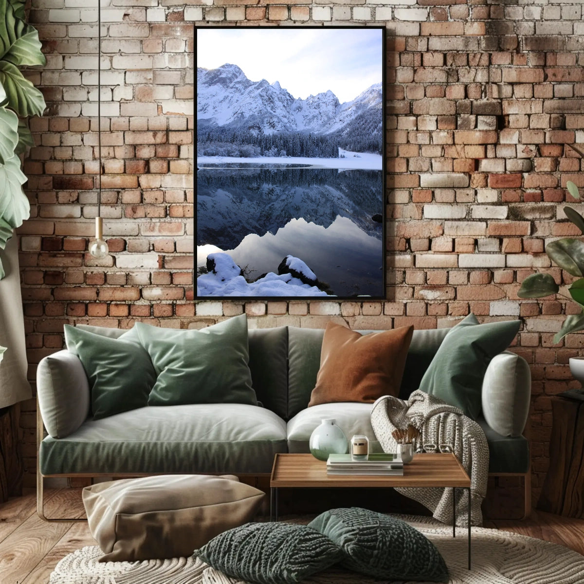 Serene Winter Lake Scene in National Park Poster