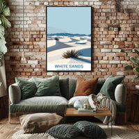 White Sands National Park Illustration Poster