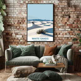 White Sands National Park Illustration Poster
