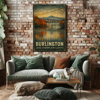 Burlington Lake Champlain Lights Poster