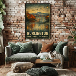 Burlington Lake Champlain Lights Poster