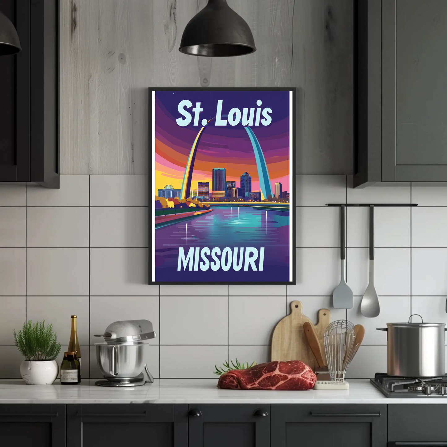 St. Louis, Missouri Vintage Travel Poster
