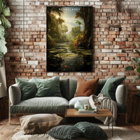 Everglades Tranquil Travel Poster Scenic Wall Art Print