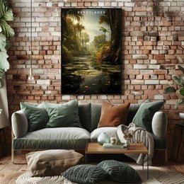 Everglades Tranquil Travel Poster Scenic Wall Art Print