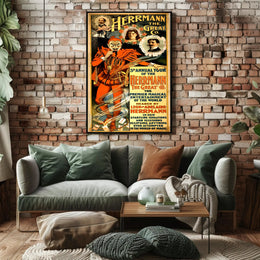 Herrmann the Great Co. Vintage Magic Illusion Show Poster