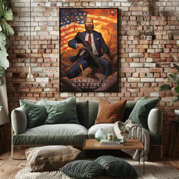James A. Garfield: A Bold Depiction Poster