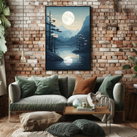 Moonlit Mountain Serenity Poster