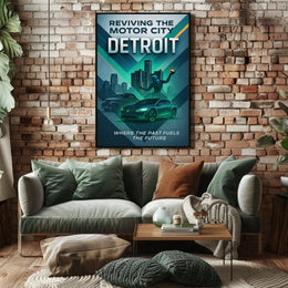 Reviving the Motor City Detroit Poster PosterGoat