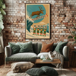 Reindeer Ski Jumping Extravaganza Poster