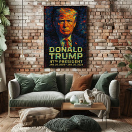 The Dynamic Persona of Donald Trump A Mosaic Fusion Poster