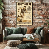 Celebrating Jim Thorpe Legendary Athlete Poster