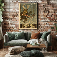 Reindeer Biathlon Poster